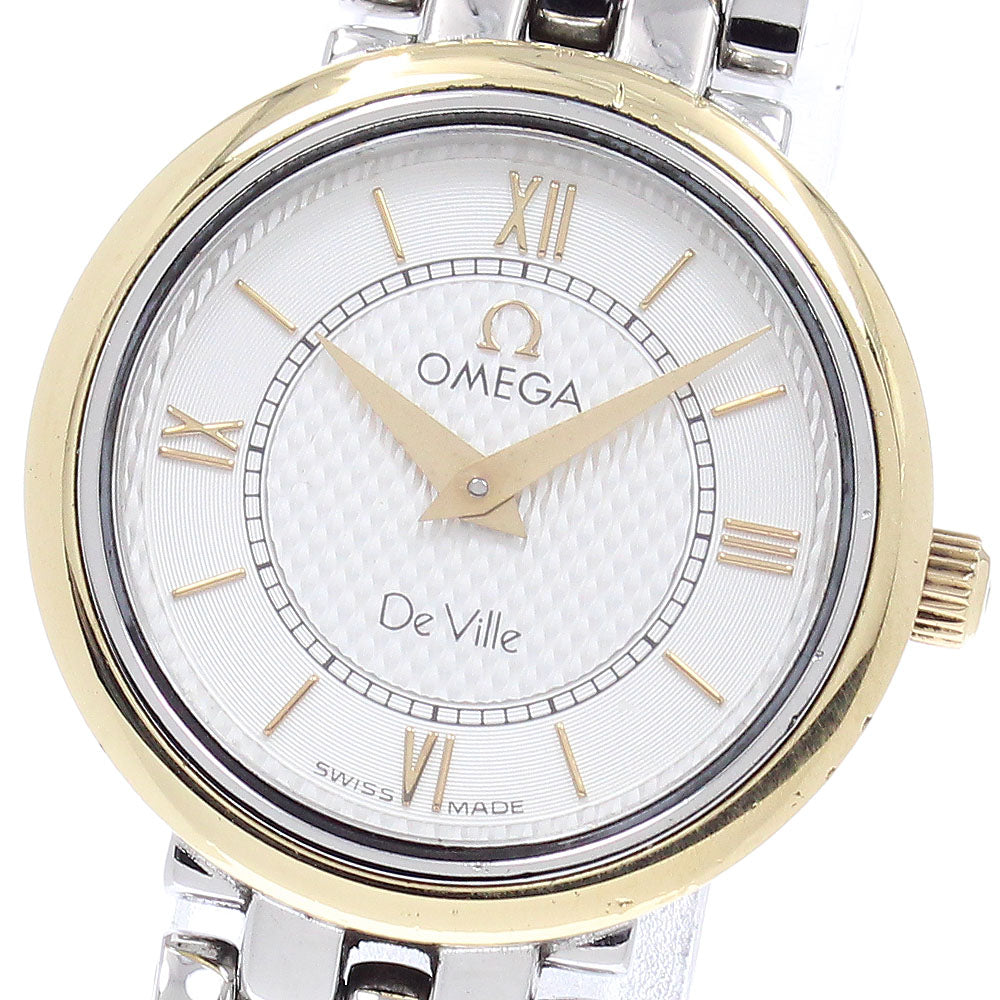 OMEGA De Ville Prestige YG2 tone Silver Dial Quartz Ladies Watch_956775