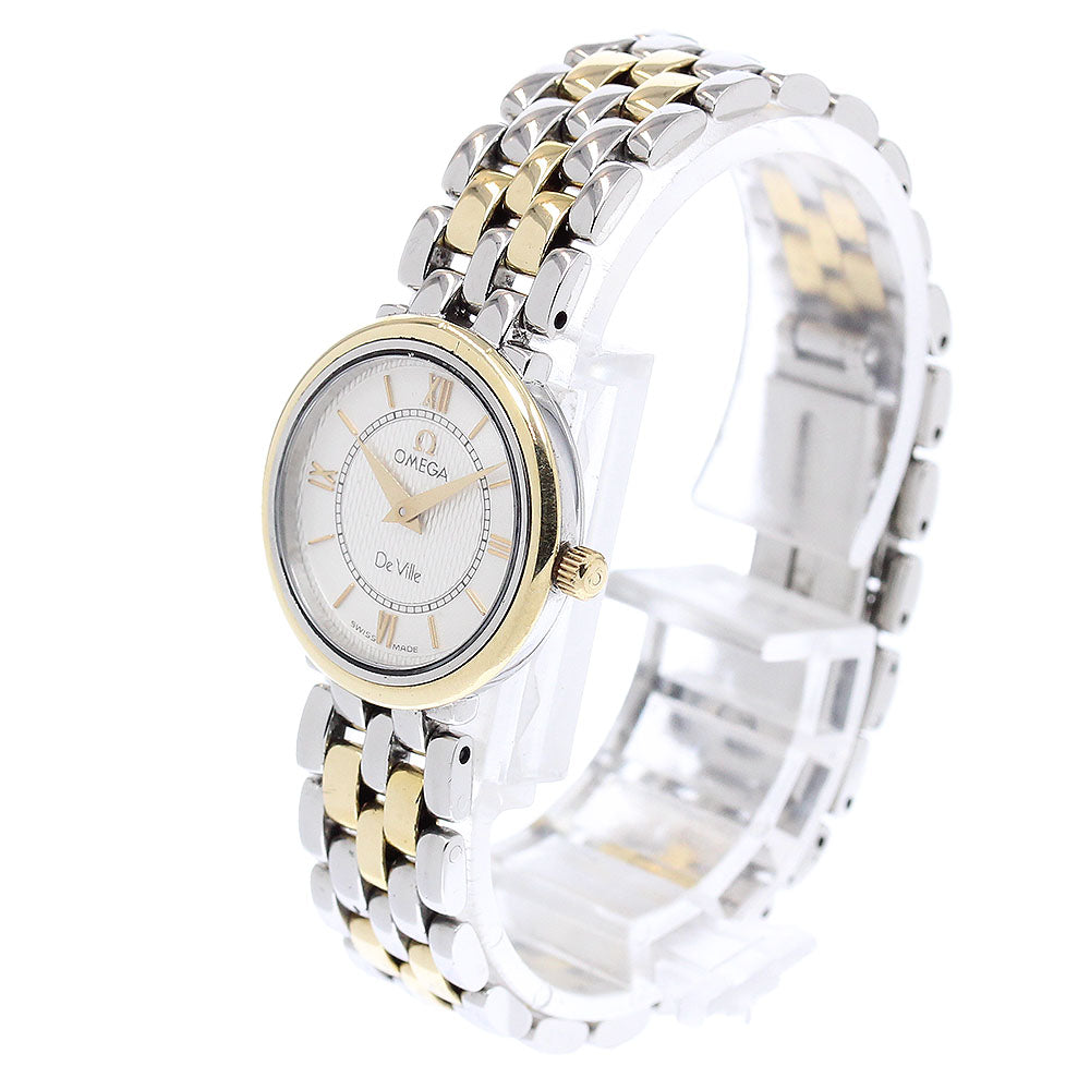 OMEGA De Ville Prestige YG2 tone Silver Dial Quartz Ladies Watch_956775
