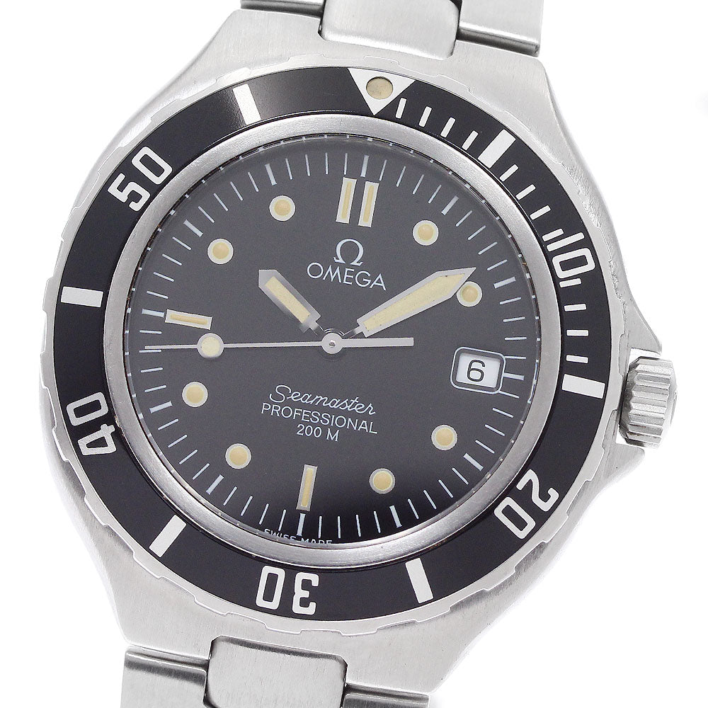 OMEGA Seamaster 200m Date Black Dial Quartz Men's Watch_956780