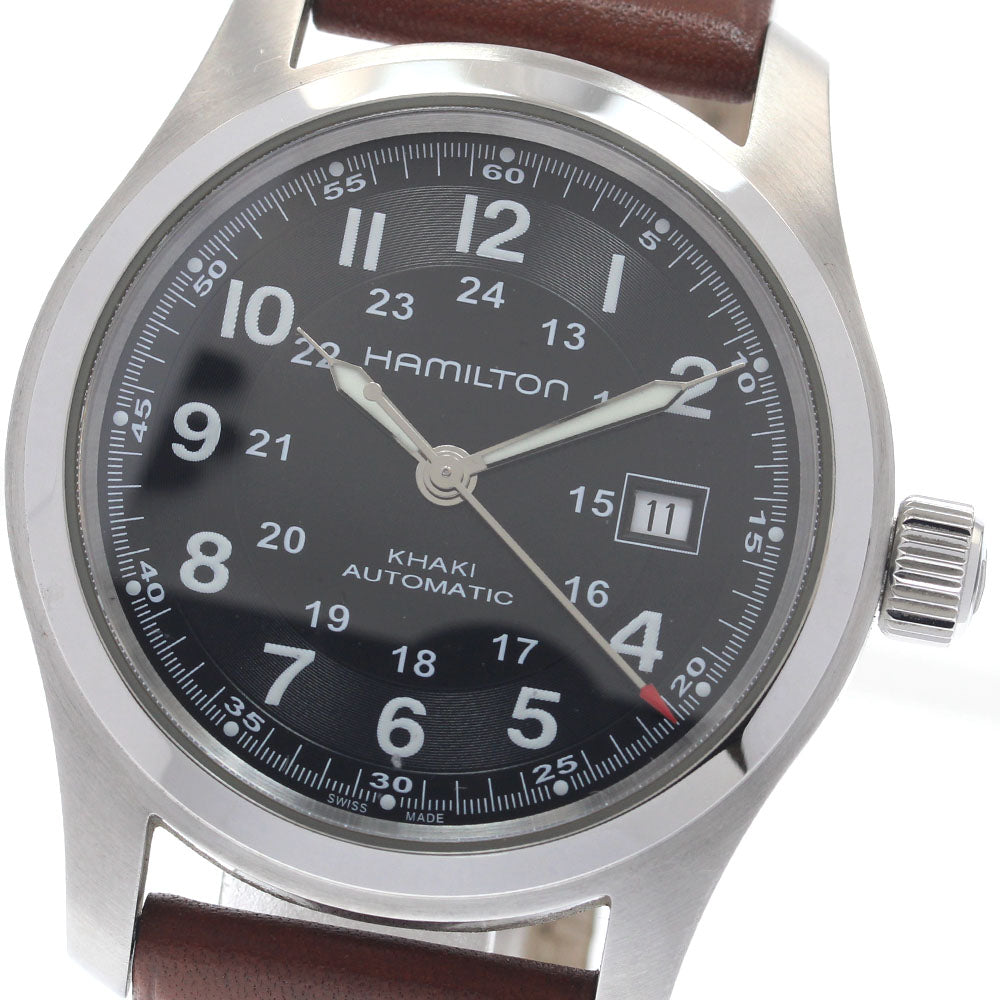 HAMILTON Khaki field H706050 Date Navy Dial Automatic Men's Watch_956795