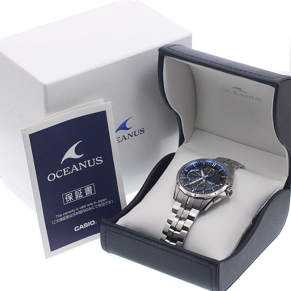 CASIO Oceanus OCW-S3000-1AJF Day date black Dial Solar Powered Radio Men's Watch_956802