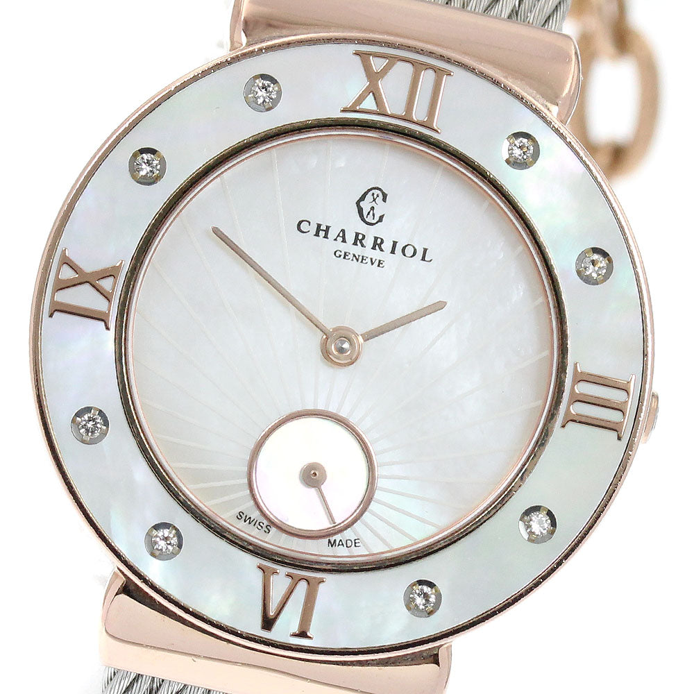 CHARRIOL Saint Tropez ST30.3 8P diamond White shell Dial Quartz Ladies Watch_956893