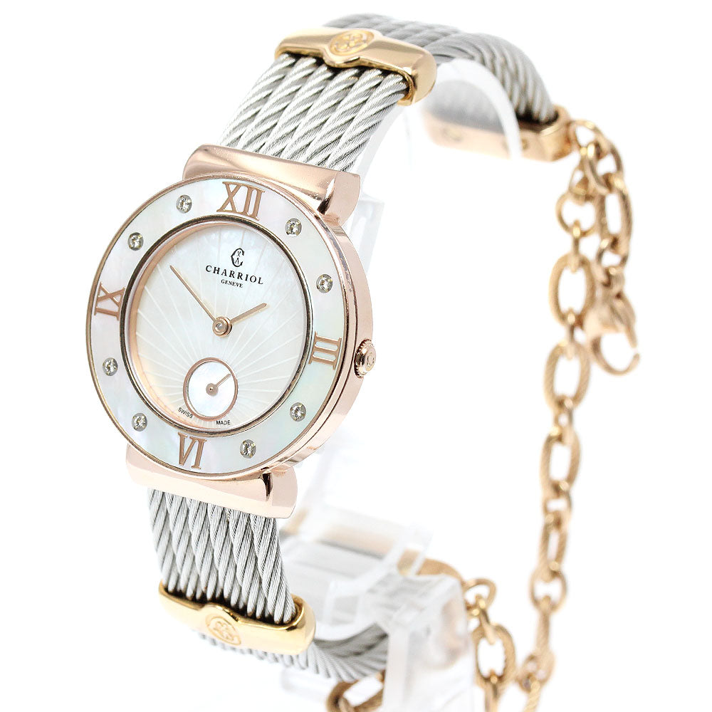 CHARRIOL Saint Tropez ST30.3 8P diamond White shell Dial Quartz Ladies Watch_956893