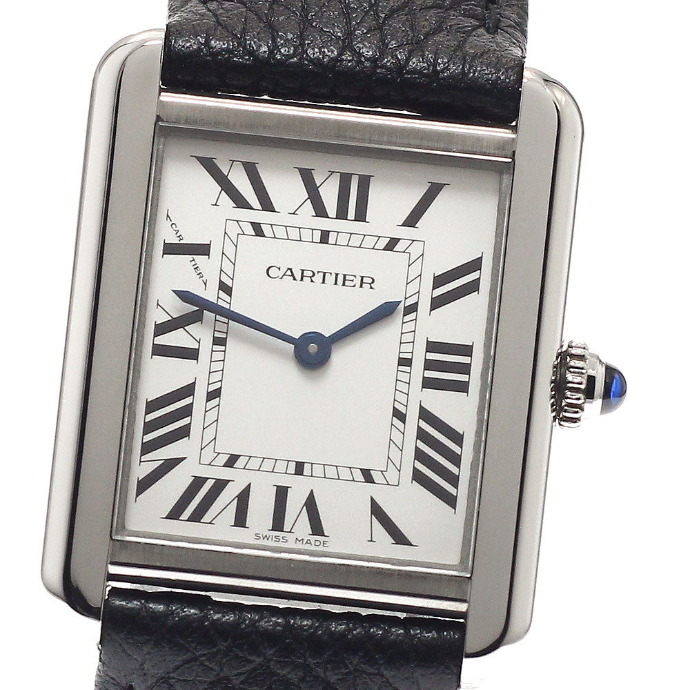 CARTIER Tank solo SM WSTA0030 Silver Dial Quartz Ladies Watch_956892