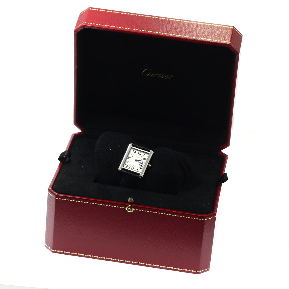 CARTIER Tank solo SM WSTA0030 Silver Dial Quartz Ladies Watch_956892