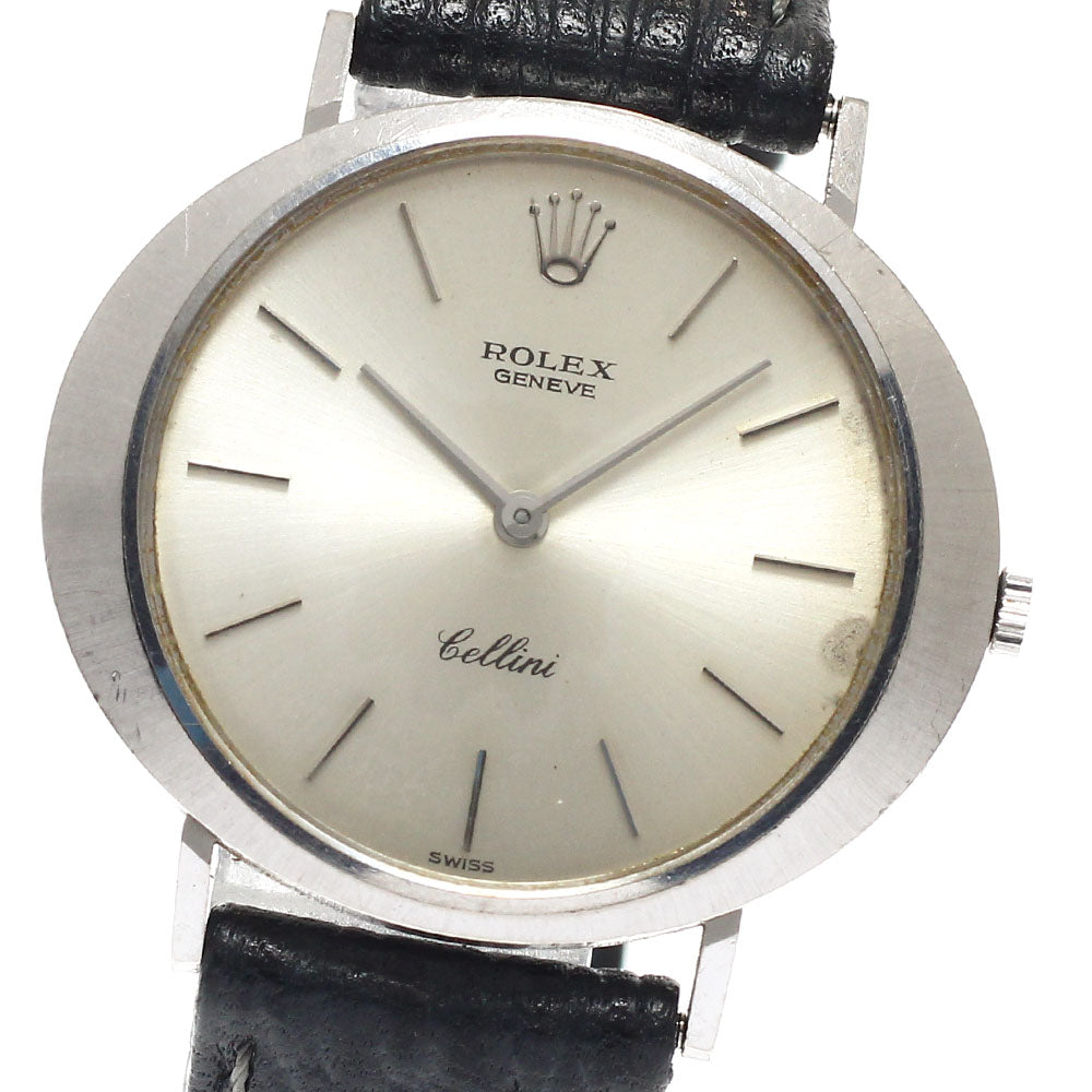 ROLEX Cellini 3758 K18WG Cal.1600 Silver Dial Hand Winding Men's Watch_956900
