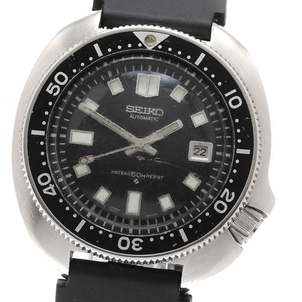 SEIKO Second diver 6105-8110 Date black Dial Automatic Men's Watch_956925