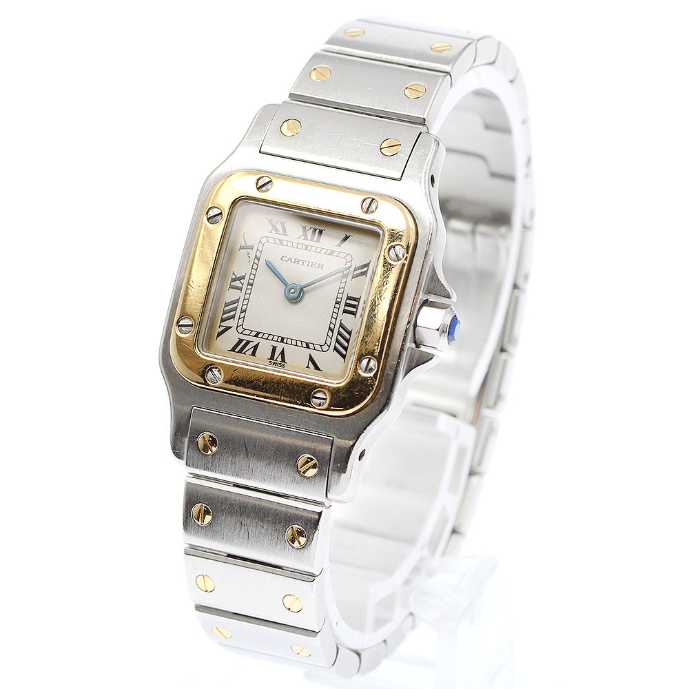 CARTIER Santos GalbeeSM W20012C4 beige Dial Quartz Ladies Watch_956934