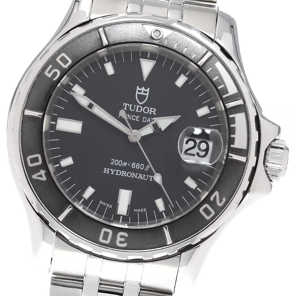 TUDOR Prince Date Hydronaut 89190P Date black Dial Automatic Men's Watch_956974