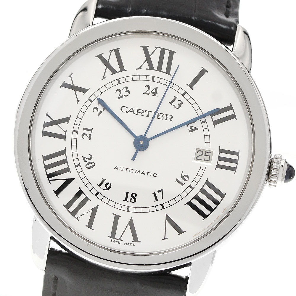 CARTIER Ronde Solo XL W6701010 Date Silver Dial Automatic Men's Watch_957013