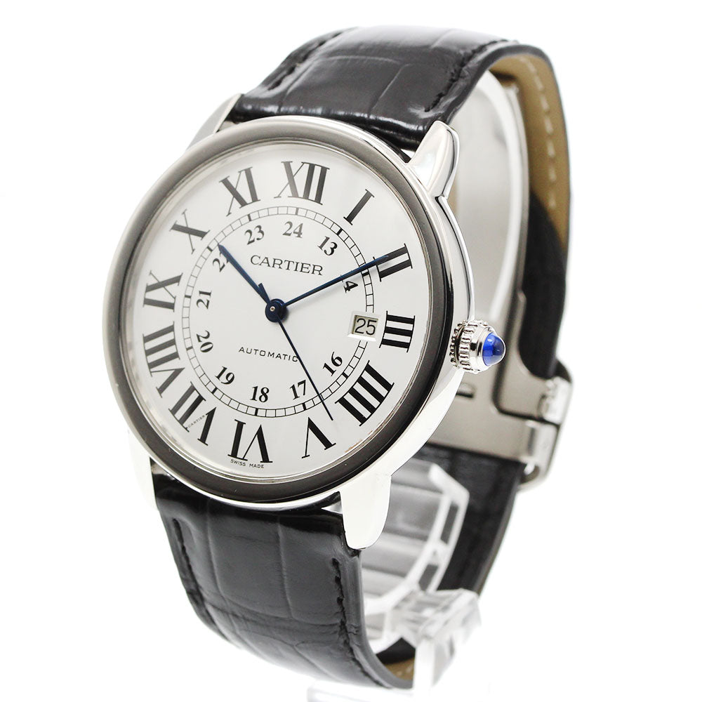 CARTIER Ronde Solo XL W6701010 Date Silver Dial Automatic Men's Watch_957013
