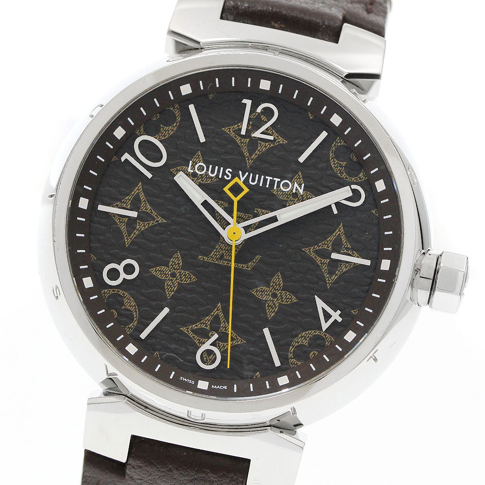 LOUIS VUITTON Tambour QA072 Monogram Brown Dial Quartz Men's Watch_957015