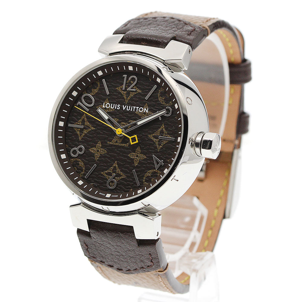 LOUIS VUITTON Tambour QA072 Monogram Brown Dial Quartz Men's Watch_957015