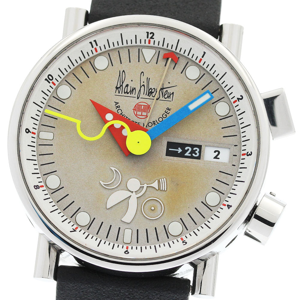 Alain Silberstein Le Reveil GMT Day Date Silver Dial Automatic Men's_957087