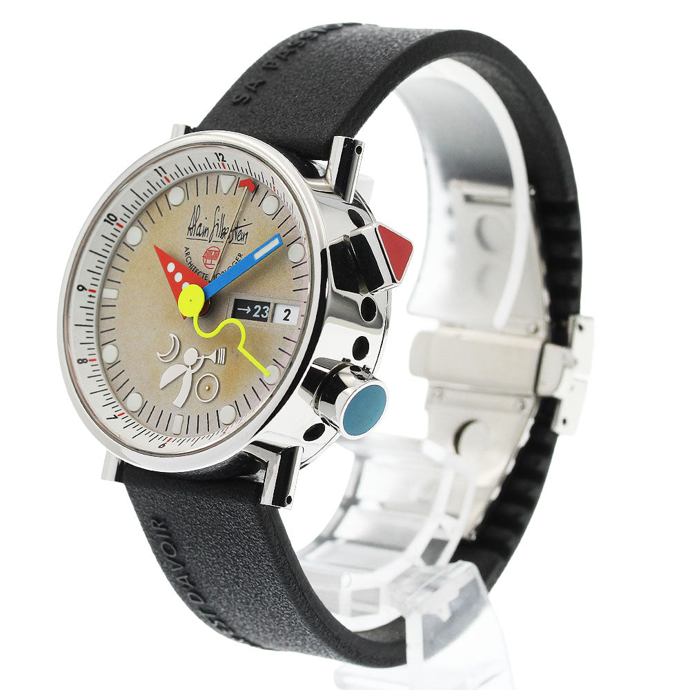 Alain Silberstein Le Reveil GMT Day Date Silver Dial Automatic Men's_957087