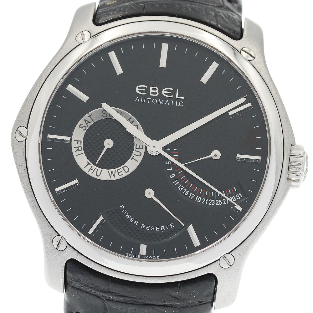 EBEL Classic Hexagon E9303F61 Power Reserve Day Date black Dial Automatic Men's Watch_957095