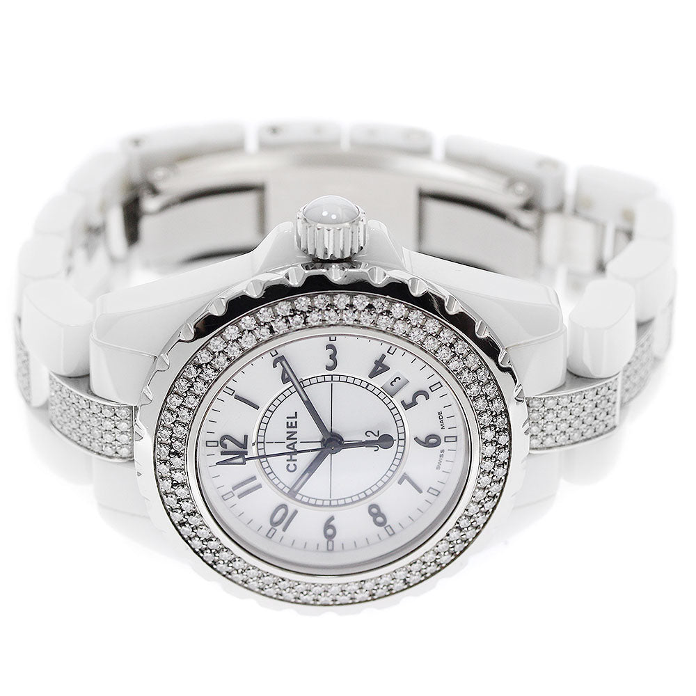 CHANEL J12 H1420 Diamond Bezel Bracelet white Dial Quartz Ladies Watch_957105