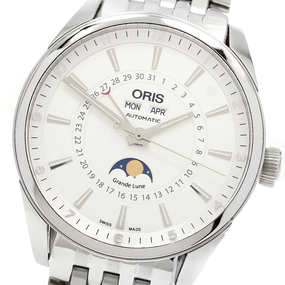 ORIS Artelier Complication 7643-40 Moon phase Silver Dial Automatic Men's_957120