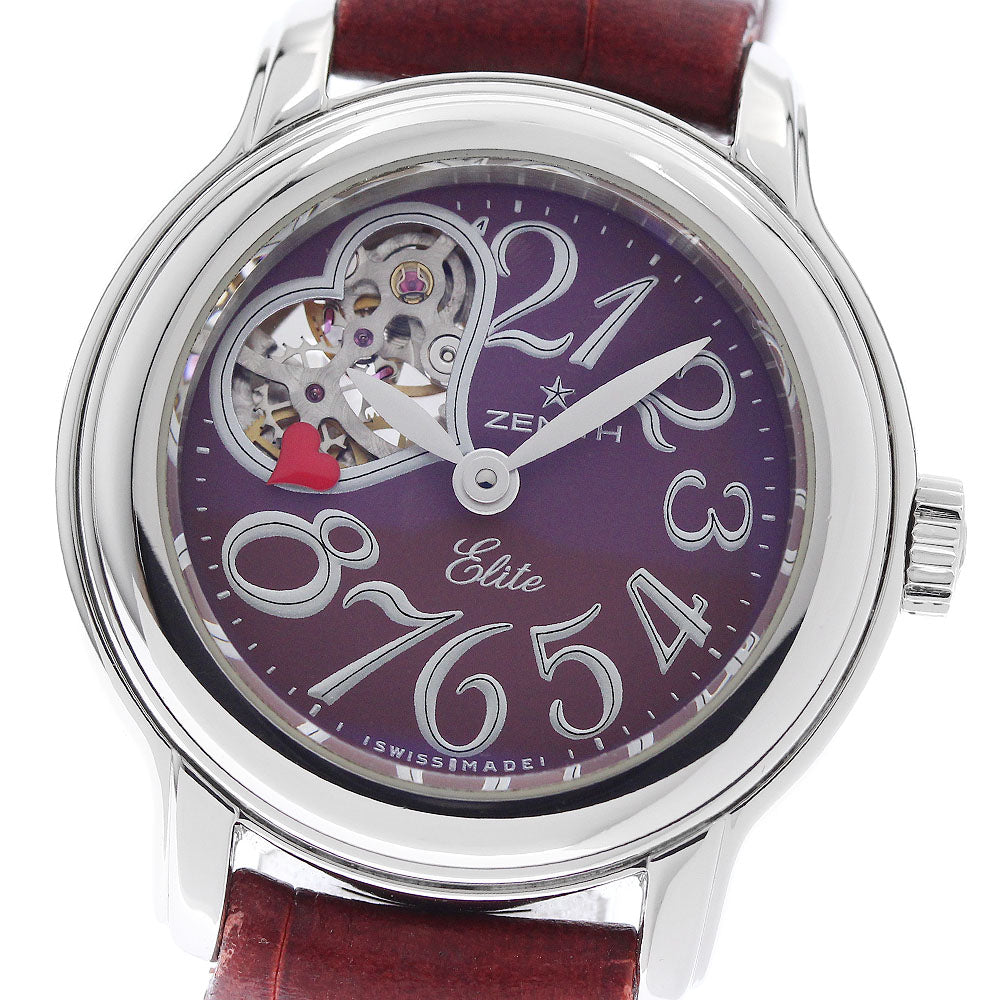 ZENITH Baby Star Open 03.1220.67/68 purple Dial Automatic Ladies Watch_957160
