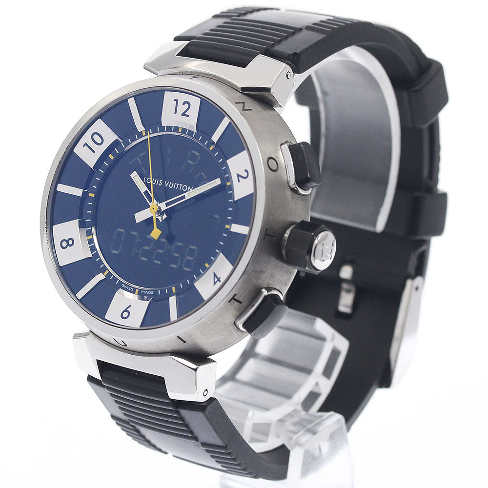 LOUIS VUITTON Tambour in black Q118F Black / Silver Dial QZ Men's Watch_957183