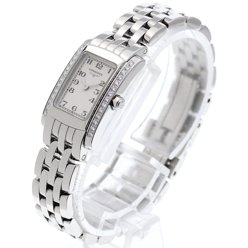 LONGINES Dolce Vita L5.158.0 Side diamond white Dial Quartz Ladies Watch_957196