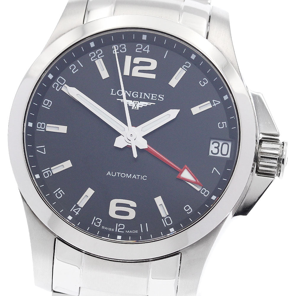 LONGINES Conquest L3.687.4 GMT date black Dial Automatic Men's Watch_957203