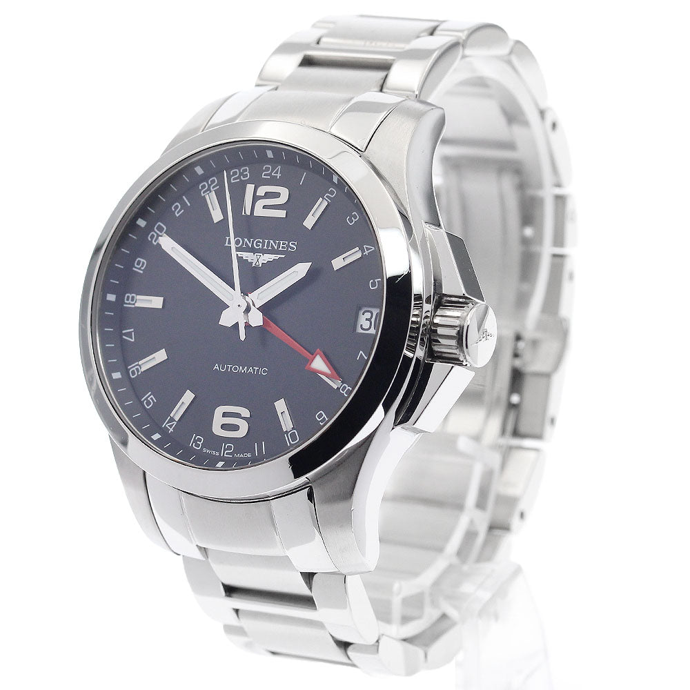 LONGINES Conquest L3.687.4 GMT date black Dial Automatic Men's Watch_957203