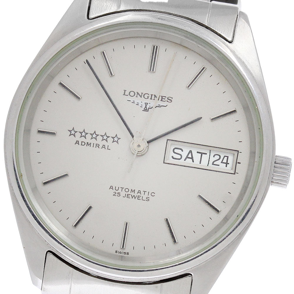 LONGINES Admiral 5 Star L7.634.4 Day date Silver Dial Automatic Men's_957222