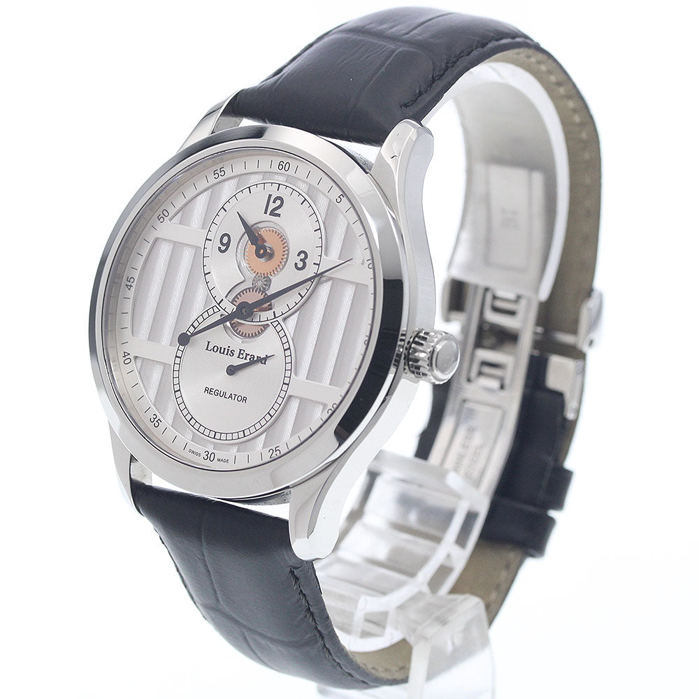 Louis Erard Collection 1931 Regulator Semi-Skeleton 52206AA30 Silver Dial Hand Winding Men's Watch_957253