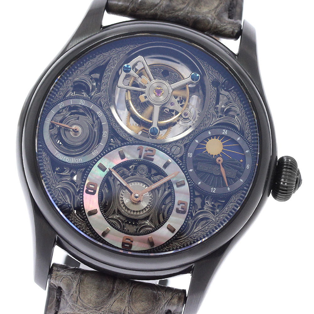 MEMORIGIN Starlit Legend MO1231 Tourbillon Skeleton/Black Shell Dial Hand Winding Men's Watch_957256