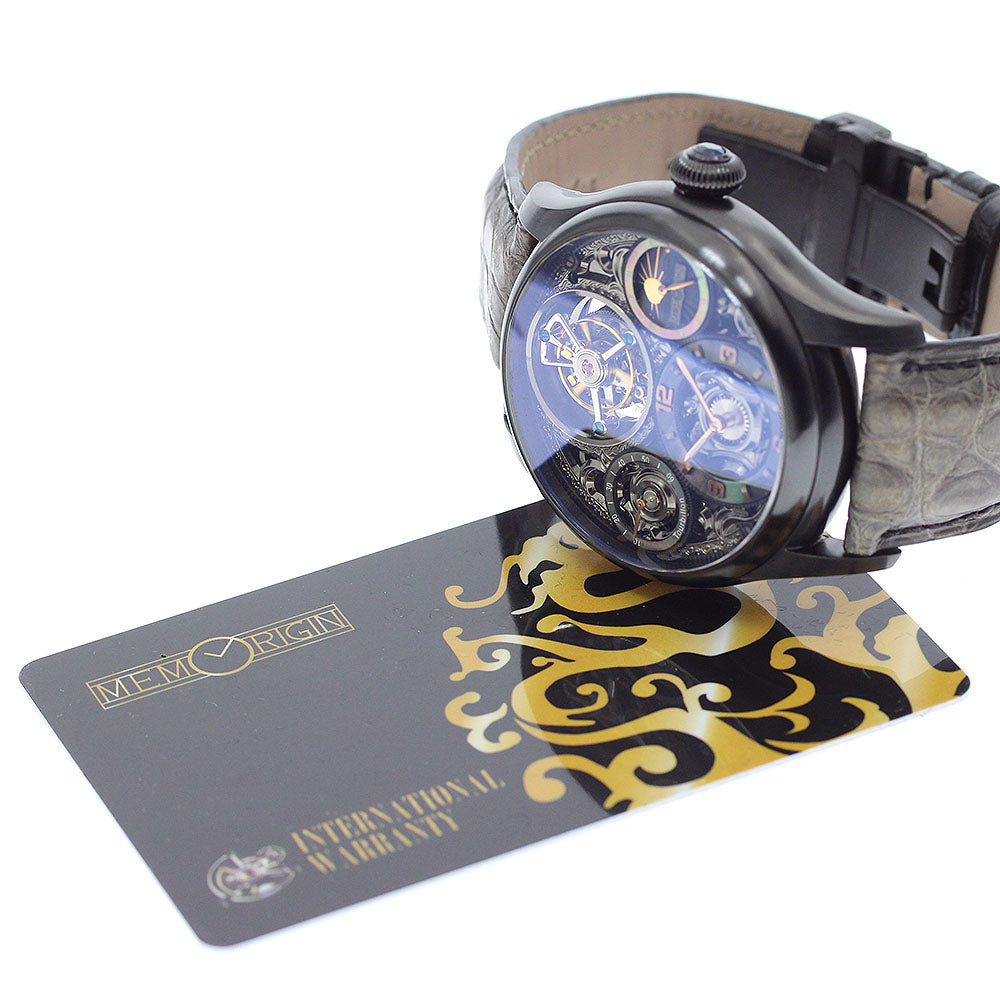 MEMORIGIN Starlit Legend MO1231 Tourbillon Skeleton/Black Shell Dial Hand Winding Men's Watch_957256