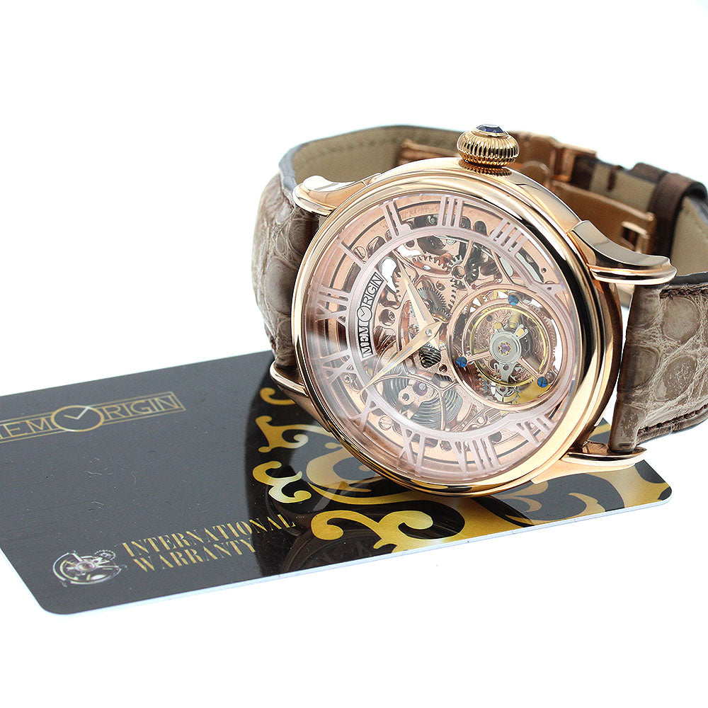MEMORIGIN Auspicious 4894379050126 Tourbillon skeleton Dial Hand Winding Men's Watch_957259