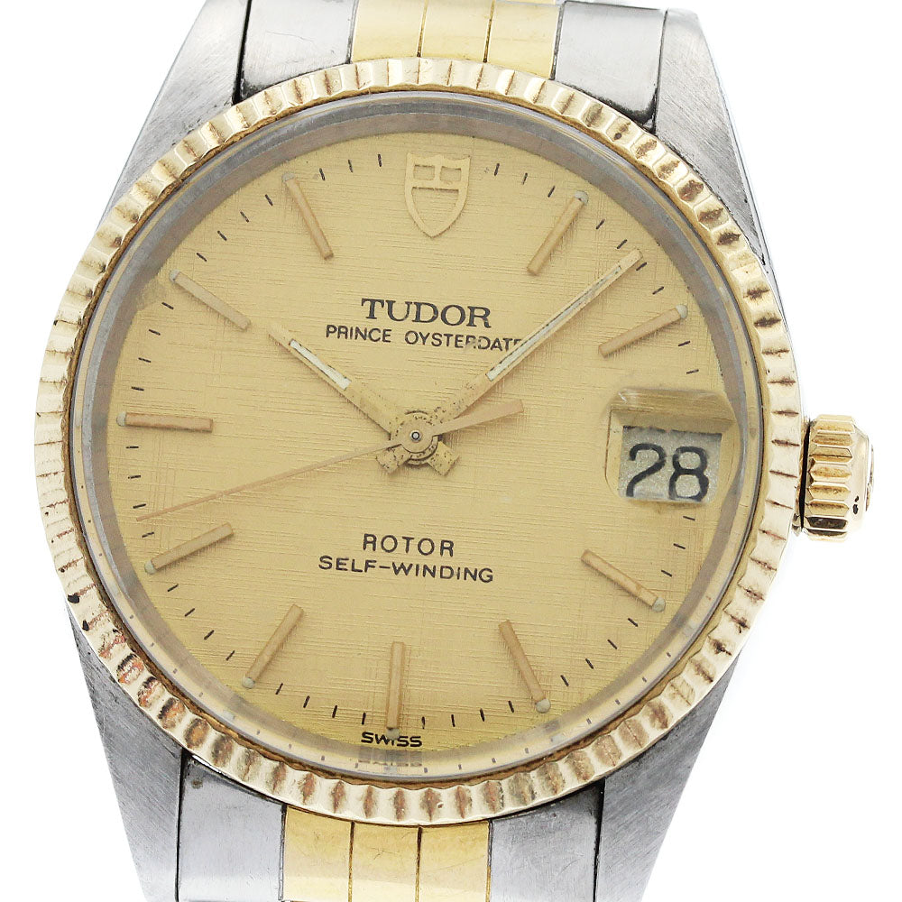 TUDOR Prince Oyster Date 72033 Gold Dial Automatic Boy's Watch_957263