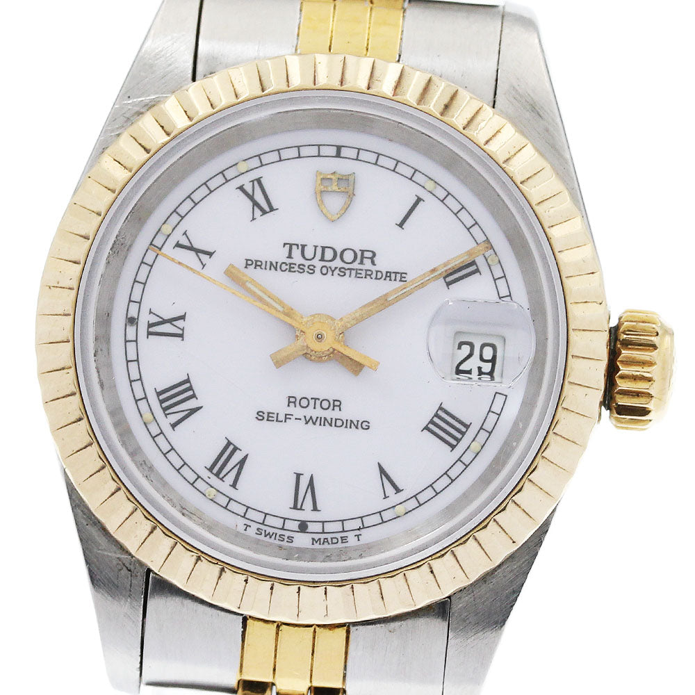 TUDOR Princess Oyster Date 92413N YG bezel white Dial Automatic Ladies_957266