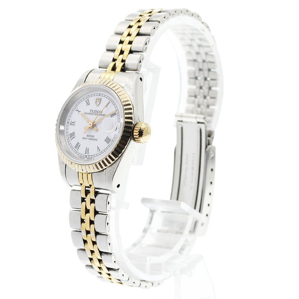 TUDOR Princess Oyster Date 92413N YG bezel white Dial Automatic Ladies_957266