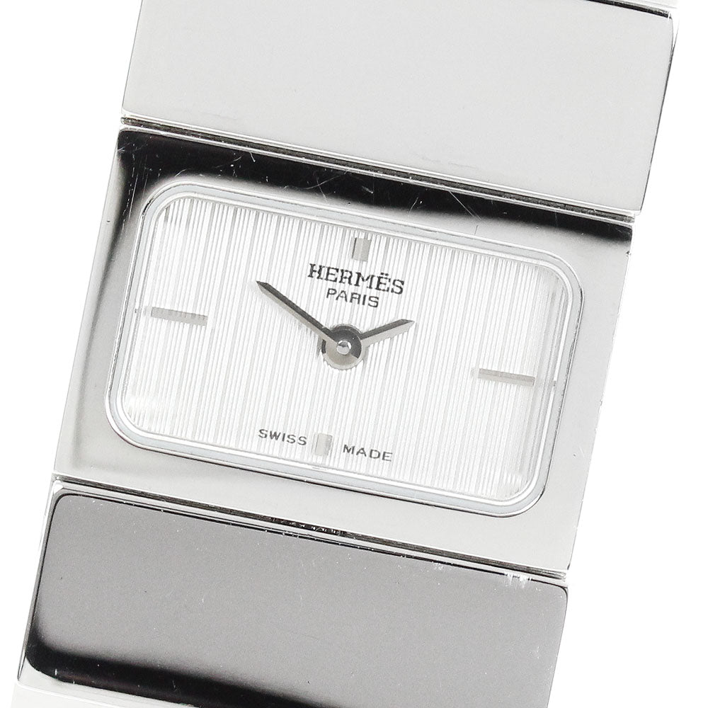 HERMES Loquet LO1.210 Cloisonne Silver Dial Quartz Ladies Watch_957297