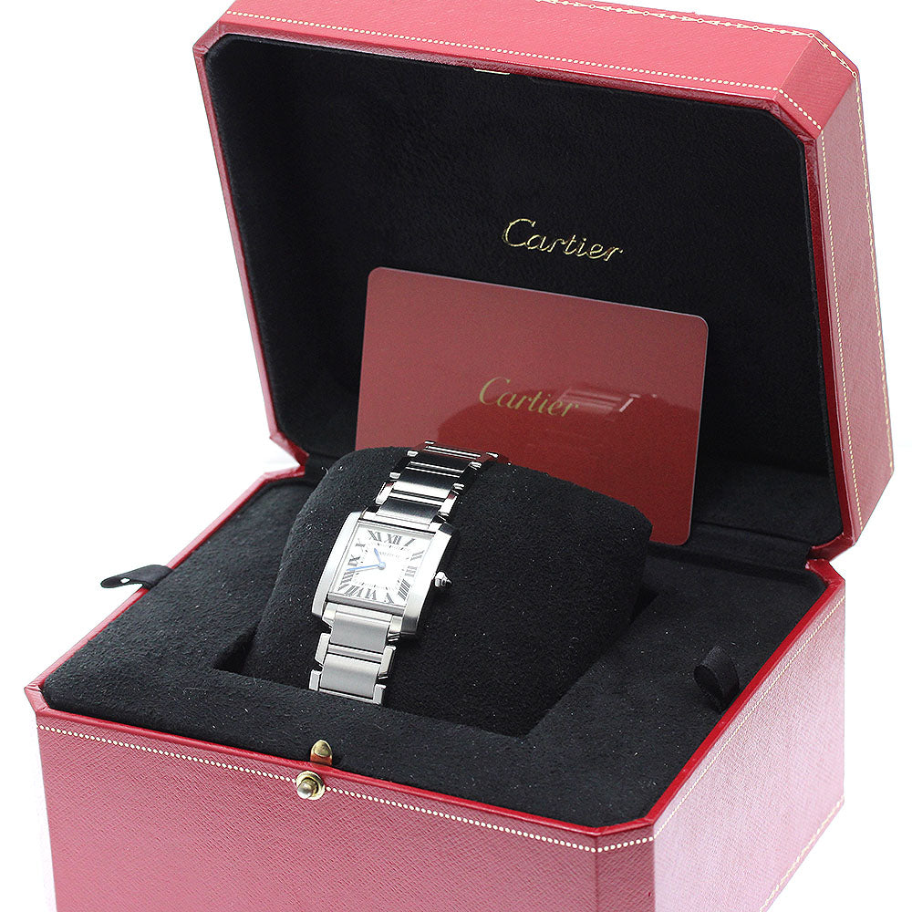 CARTIER Tank Francaise MM WSTA0005 beige Dial Quartz Boy's Watch_957301