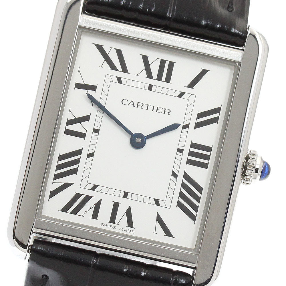 CARTIER Tank solo LM WSTA0028 Silver Dial Quartz Men's Watch_957302