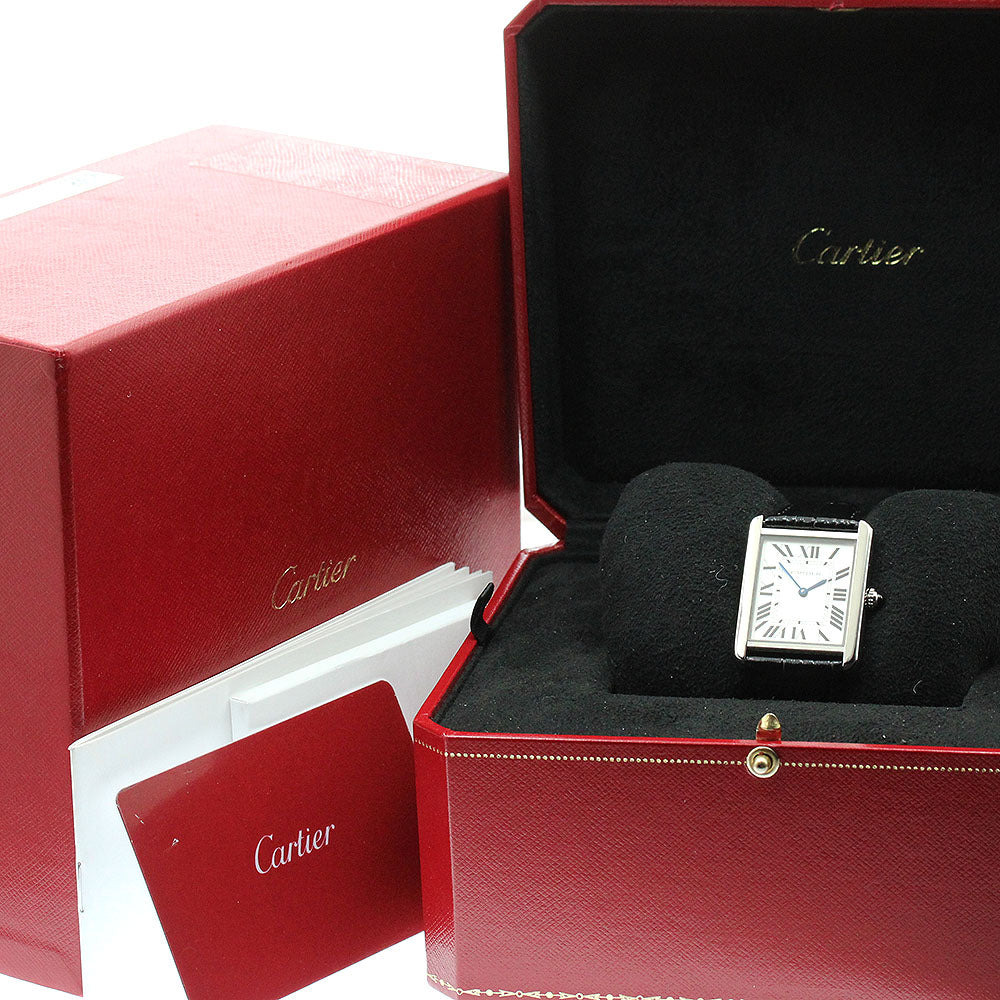 CARTIER Tank solo LM WSTA0028 Silver Dial Quartz Men's Watch_957302