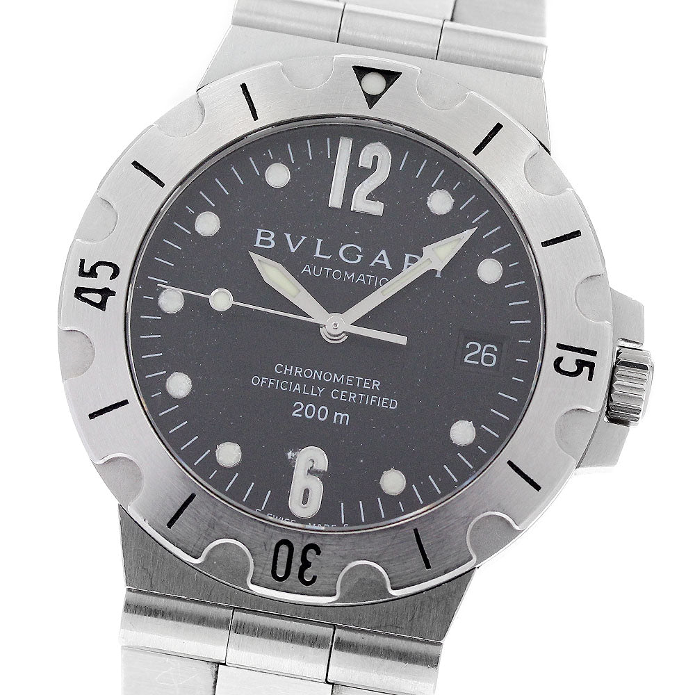 BVLGARI Diagono Scuba SD38S Date black Dial Automatic Men's Watch_957378