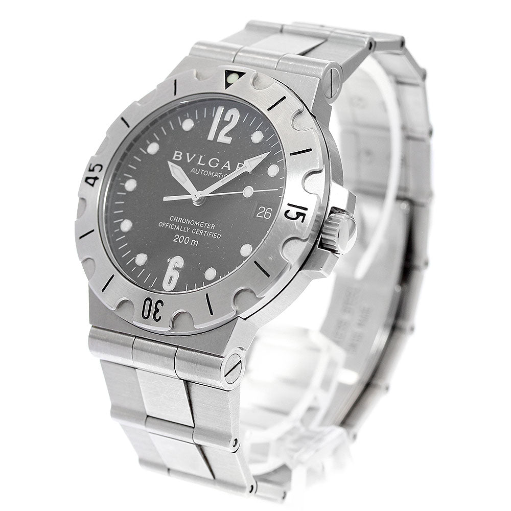BVLGARI Diagono Scuba SD38S Date black Dial Automatic Men's Watch_957378