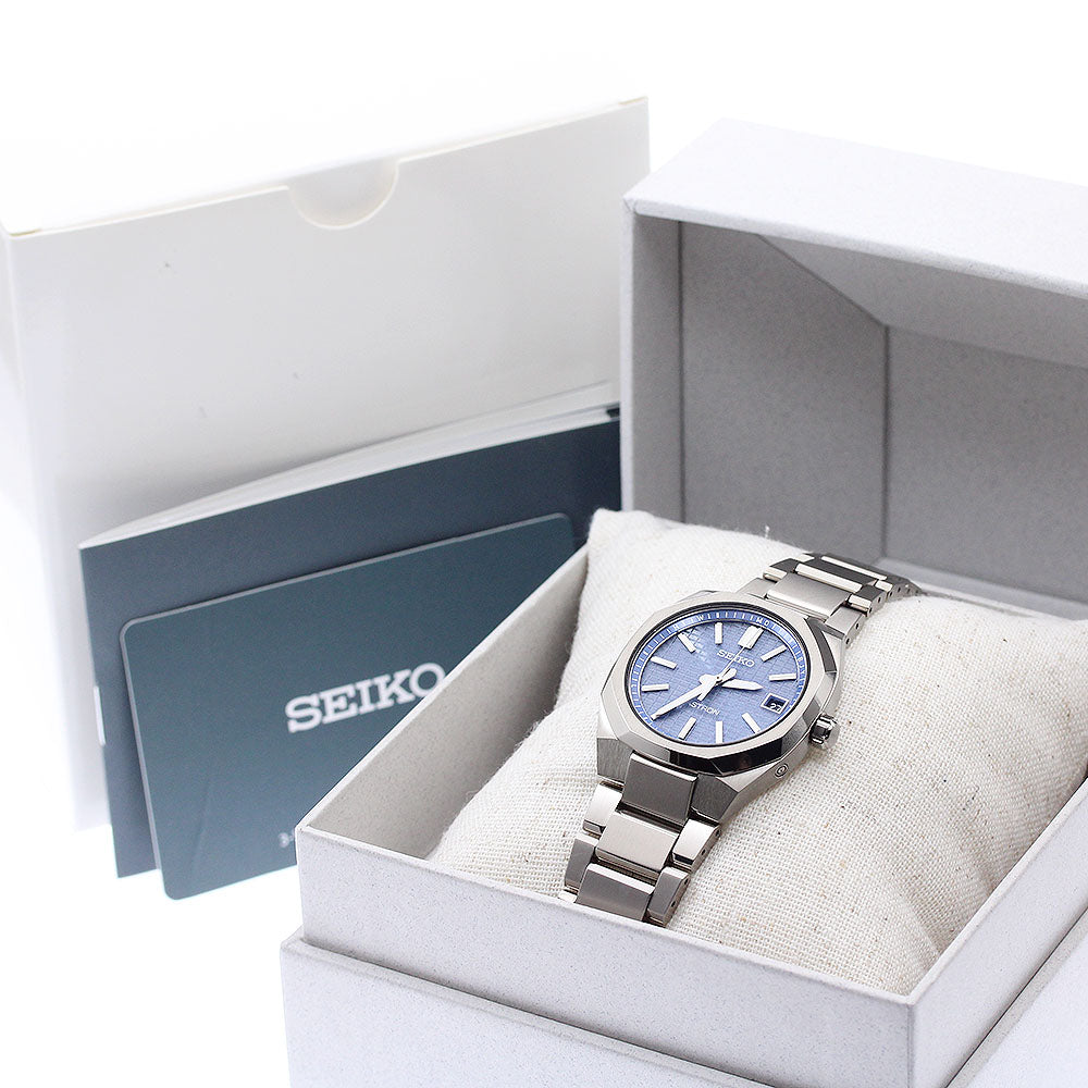 SEIKO Astron SBXY101/7B62-0AD0 blue Dial Solar Powered Radio Men's Watch_957384