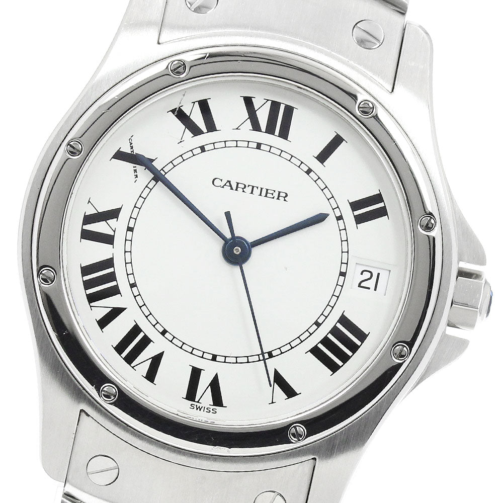 CARTIER Santo Cougar LM W20026K1 Date white Dial Automatic Men's Watch_957433