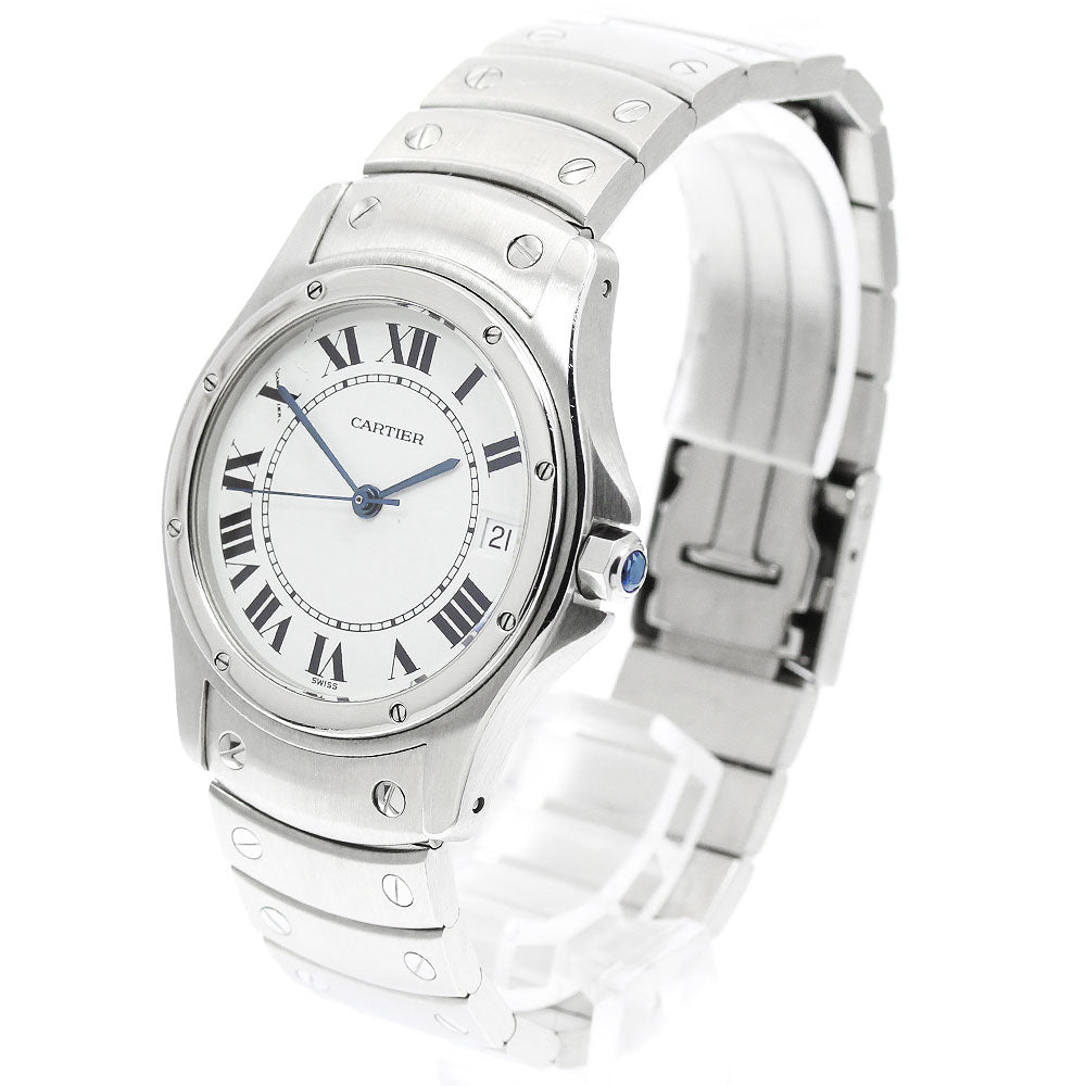 CARTIER Santo Cougar LM W20026K1 Date white Dial Automatic Men's Watch_957433