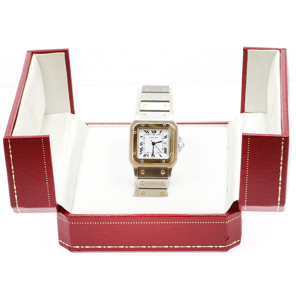 CARTIER Santos GalbeeLM 81036288 Date YG bezel white Dial Automatic Men's_957476