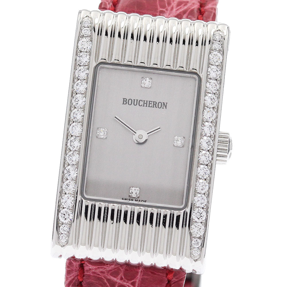 Boucheron REFLET Side diamonds 4P diamonds Silver Dial Quartz Ladies Watch_957484