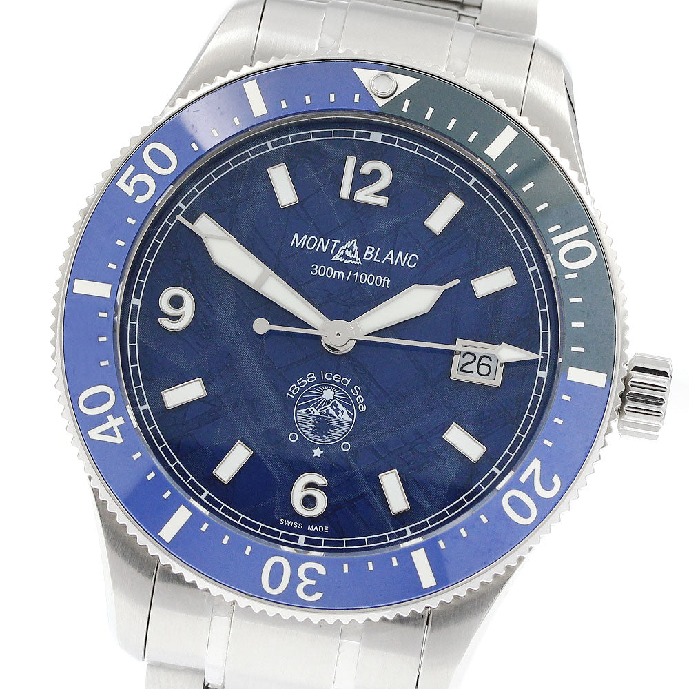 MONTBLANC 1858 Ice Sea 129369 Date blue Dial Automatic Men's Watch_957492