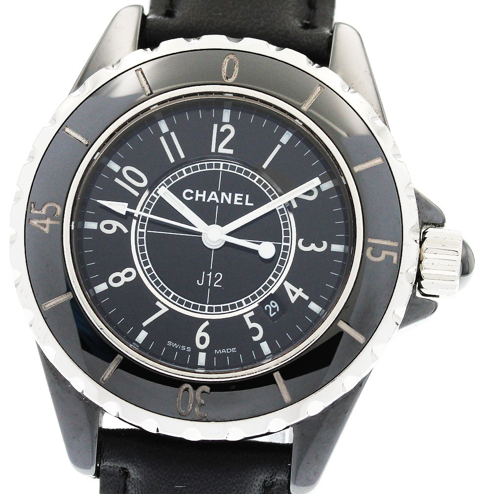 CHANEL J12 H0680 Black ceramic date black Dial Quartz Ladies Watch_957512