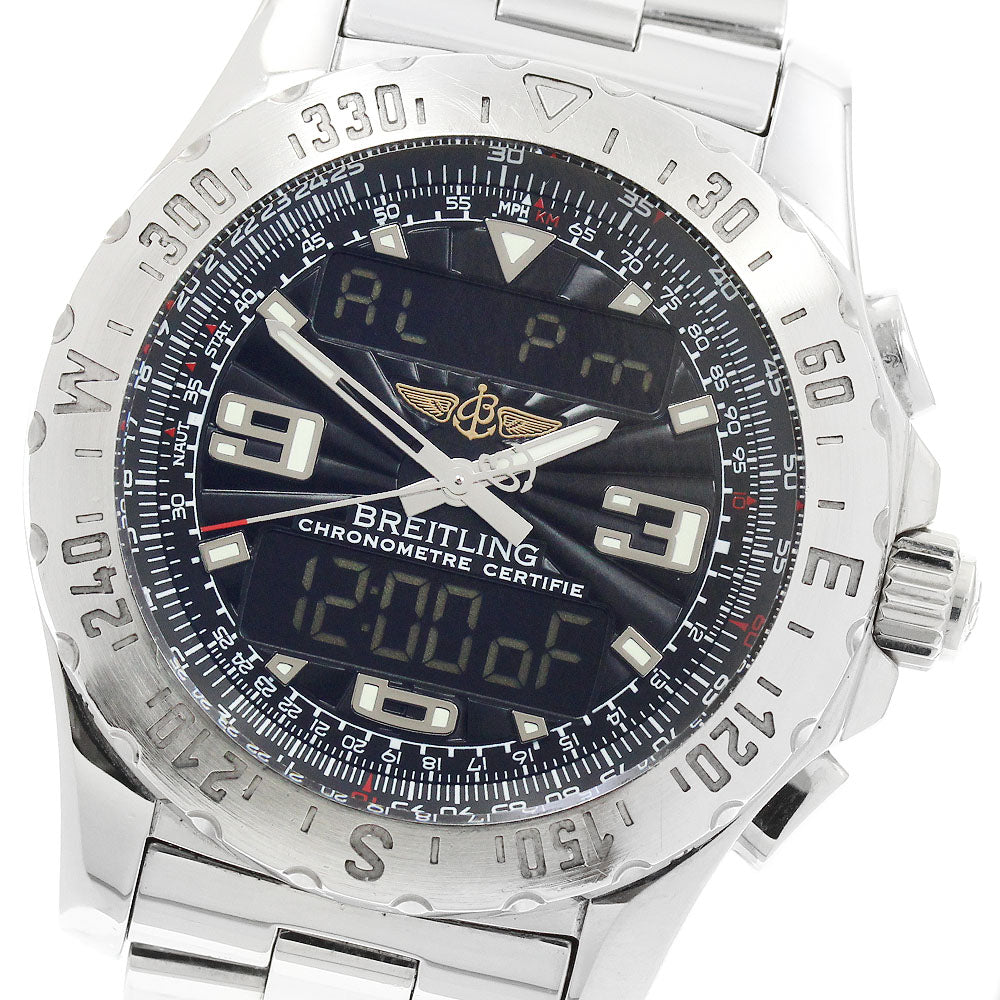 BREITLING Air wolf A78363 black Dial Quartz Men's Watch_957570