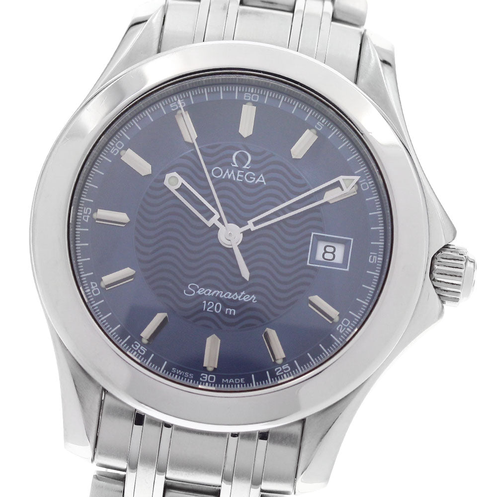 OMEGA Seamaster120 2511.81 Date Navy Dial Quartz Men's Watch_957585